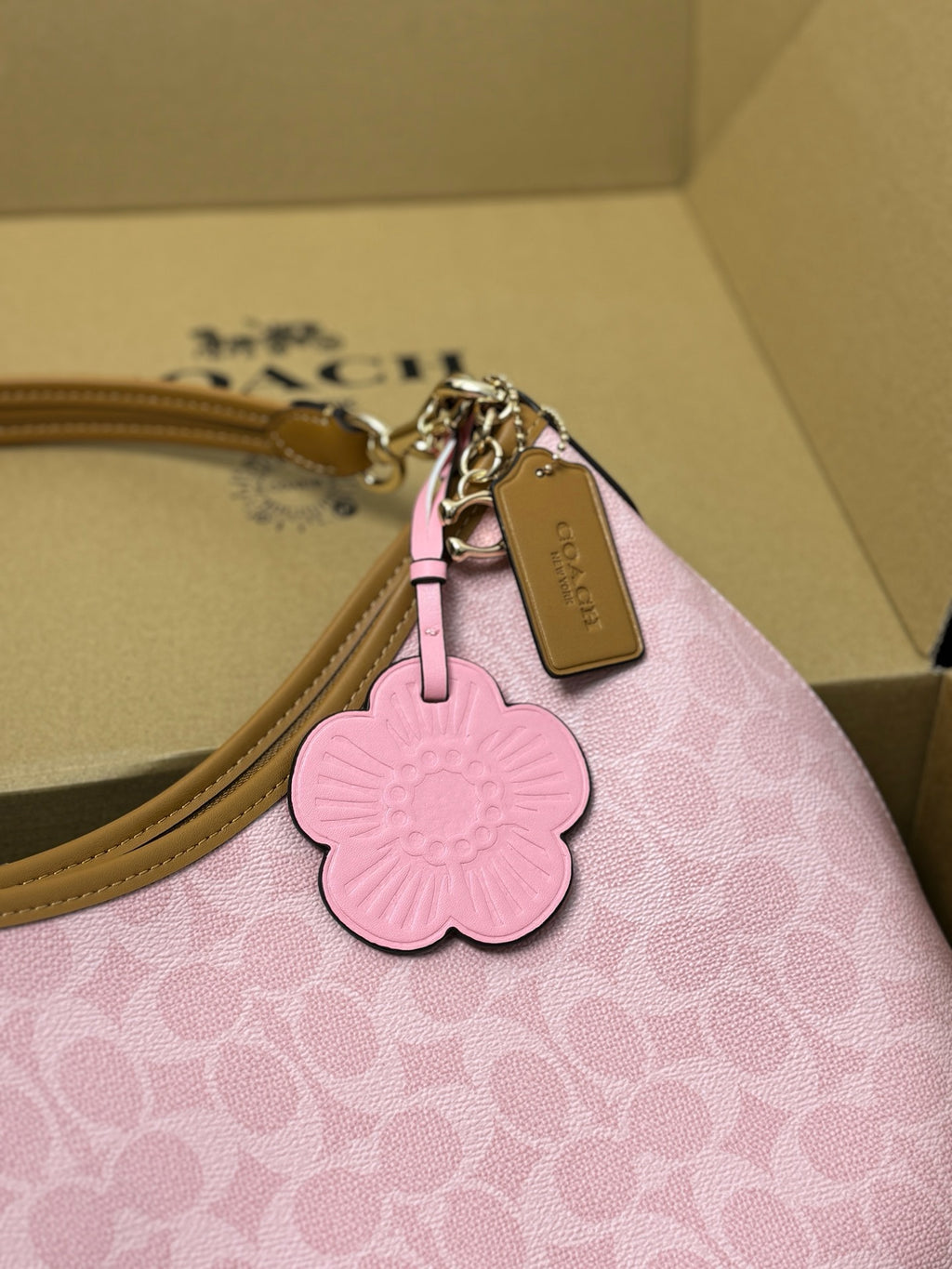Coach Laurel Shoulder Bag
In Signature Canvas With Charms CEL12