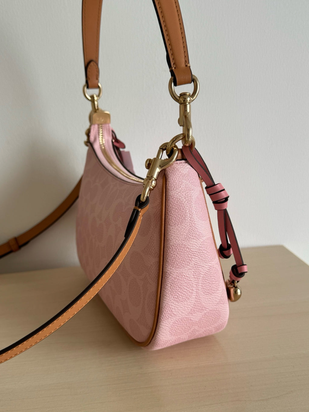 Coach Teri Shoulder Bag In Signature Canvas With Charms