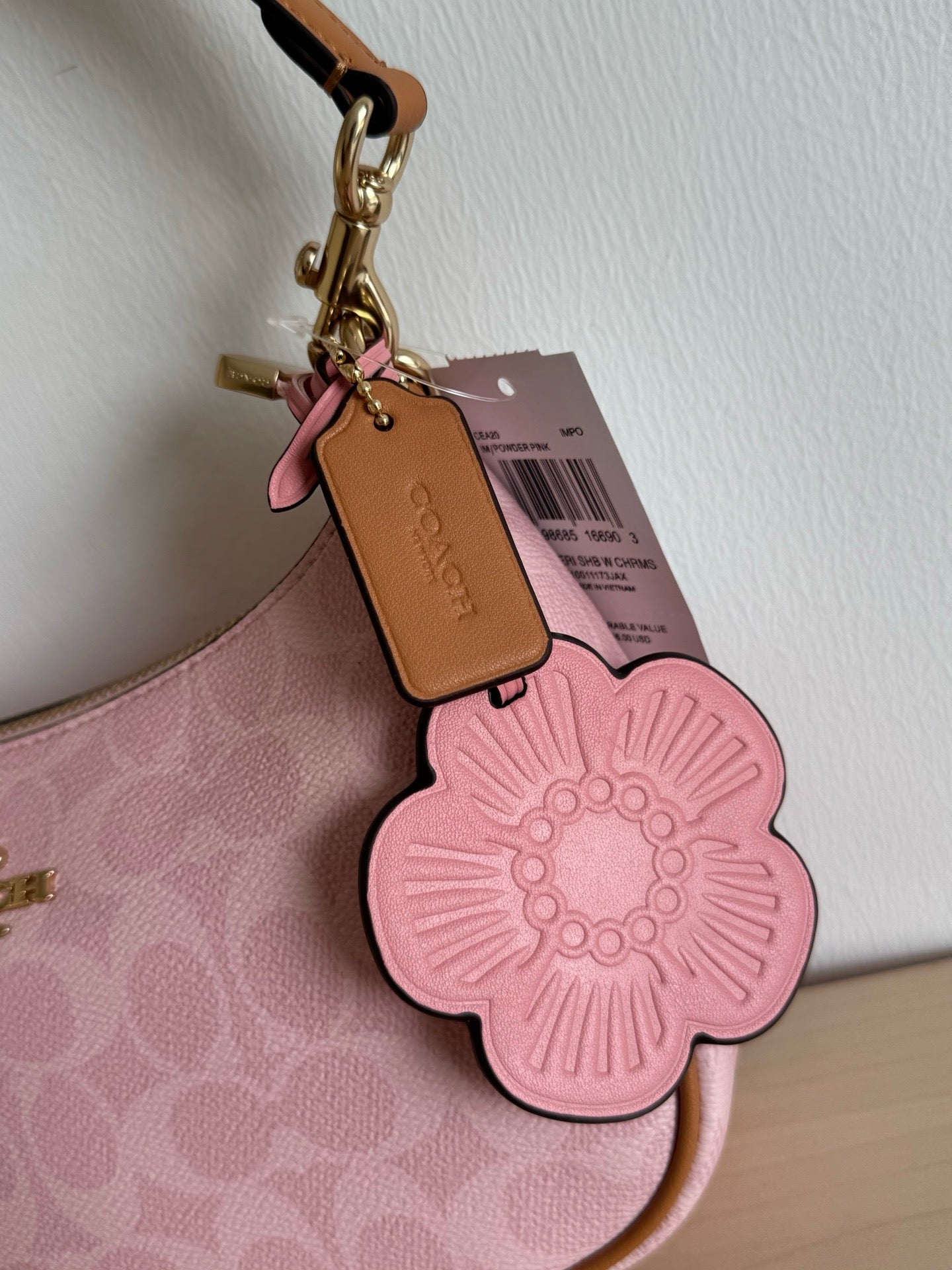 Coach Teri Shoulder Bag In Signature Canvas With Charms