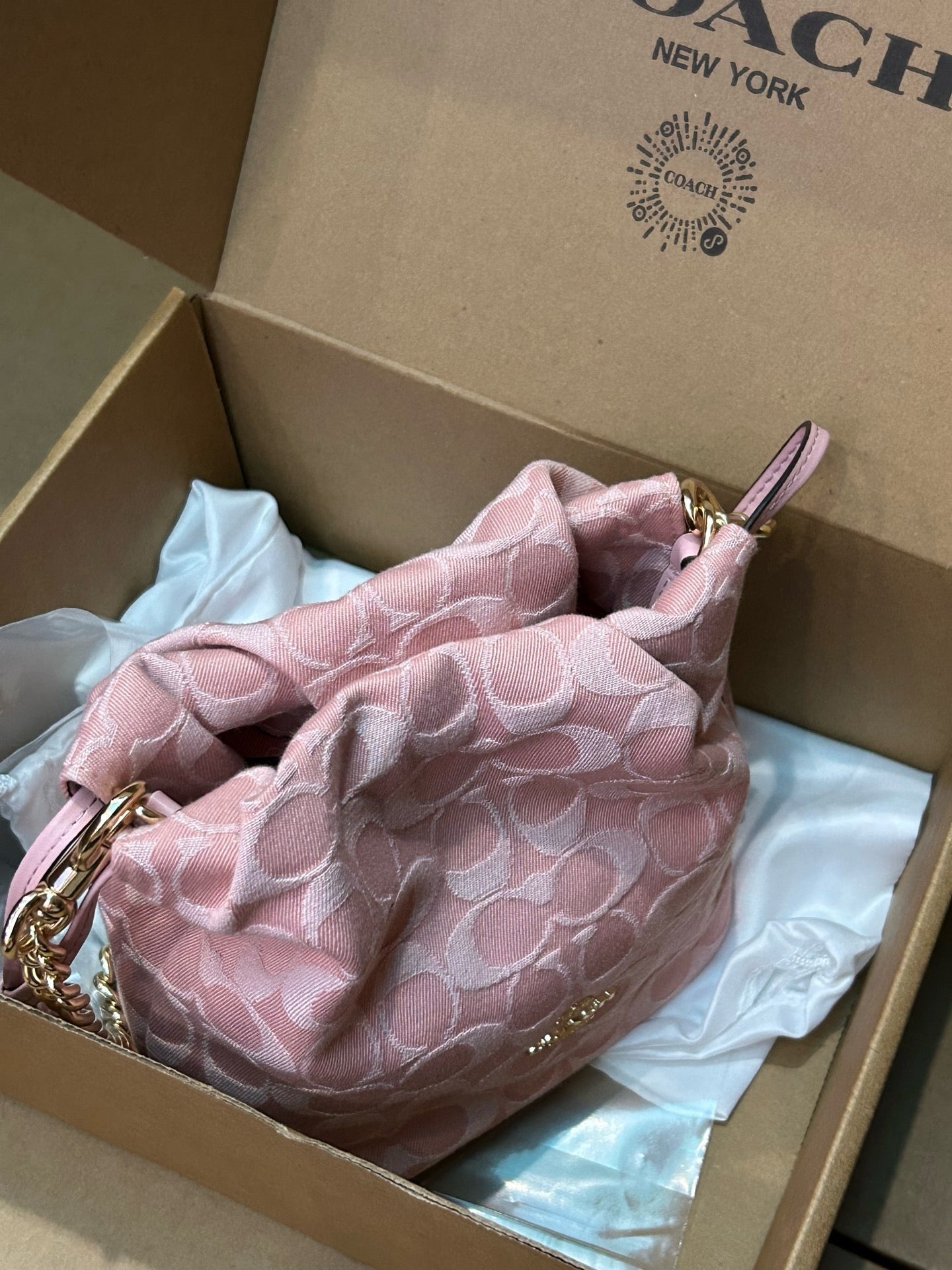 COACH Faye Mini Drawstring Bag In Signature Jacquard Floral Embroidery CDZ94