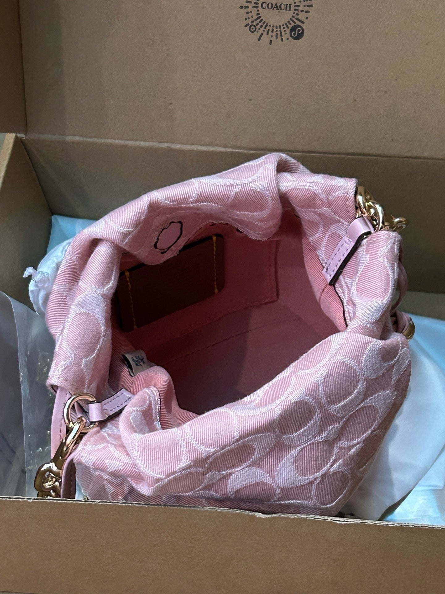 COACH Faye Mini Drawstring Bag In Signature Jacquard Floral Embroidery CDZ94