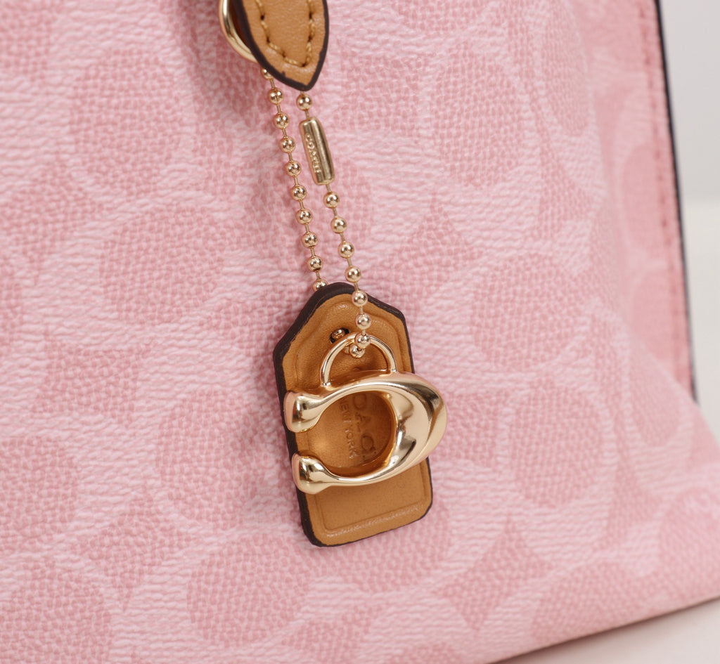 Coach Mollie Tote Bag 25 In Signature Canvas With Charms