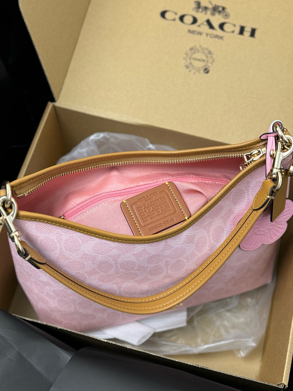 Coach Laurel Shoulder Bag
In Signature Canvas With Charms CEL12