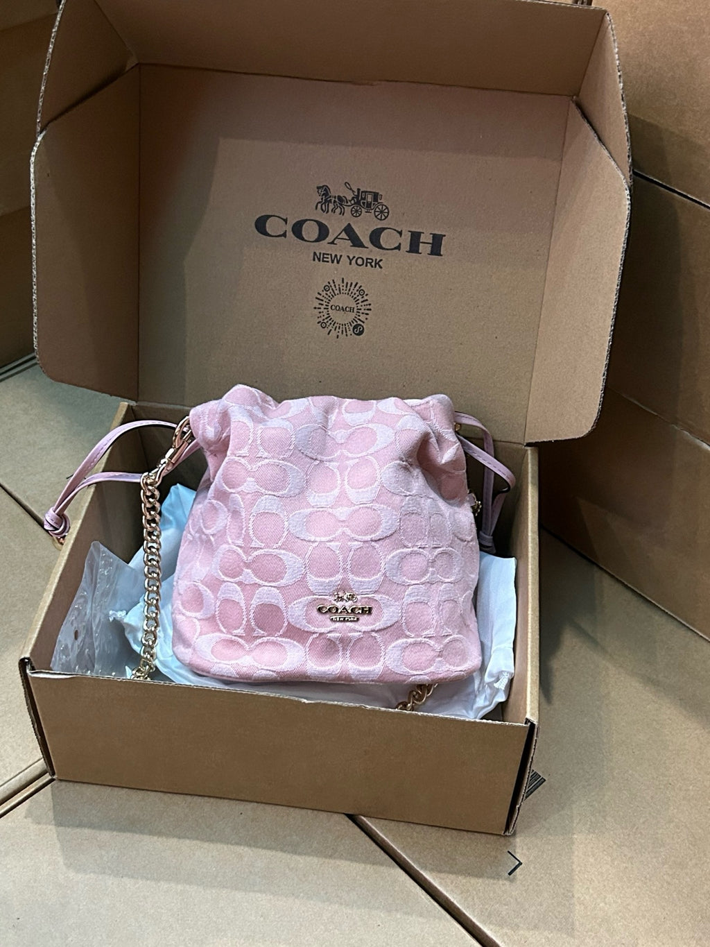 COACH Faye Mini Drawstring Bag In Signature Jacquard Floral Embroidery CDZ94