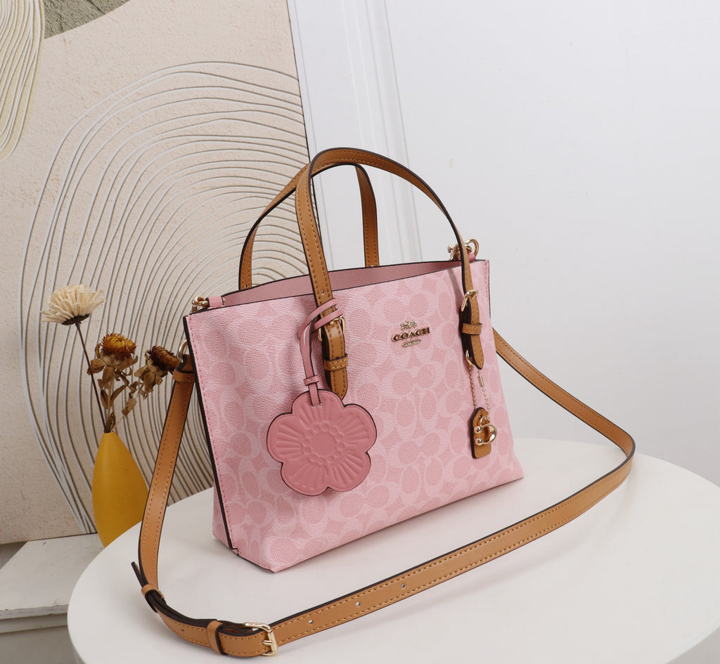 Coach Mollie Tote Bag 25 In Signature Canvas With Charms
